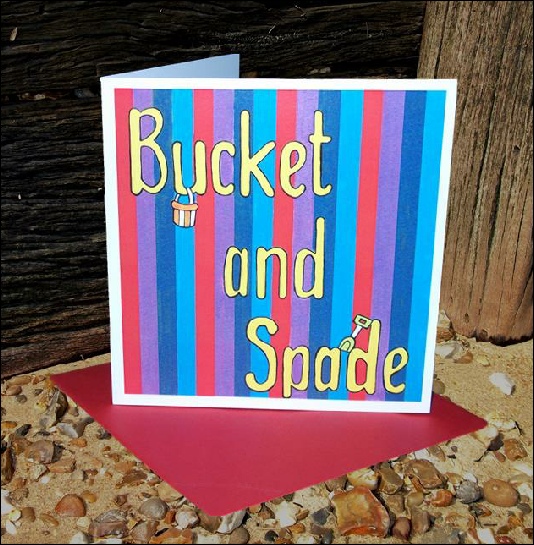 Olivia Goddard Designs - Seaside Words Range - Bucket & Spade (SSW49)