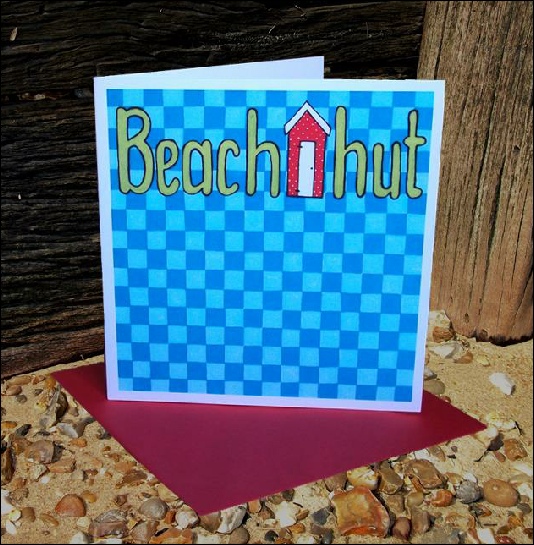Olivia Goddard Designs - Seaside Words Range - Beach Hut