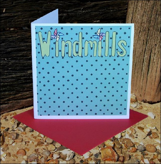 Olivia Goddard Designs - Seaside Words Range - Windmills