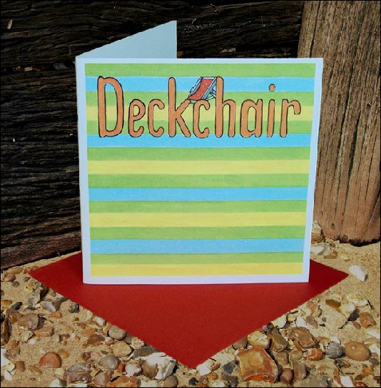 Olivia Goddard Designs - Seaside Words Range - Deckchair (SSW48)
