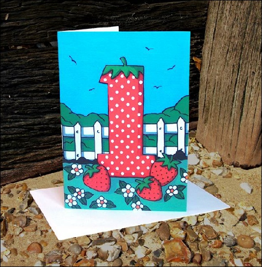 Olivia Goddard Designs - The Simply Country Range - 1st Birthday Strawberry