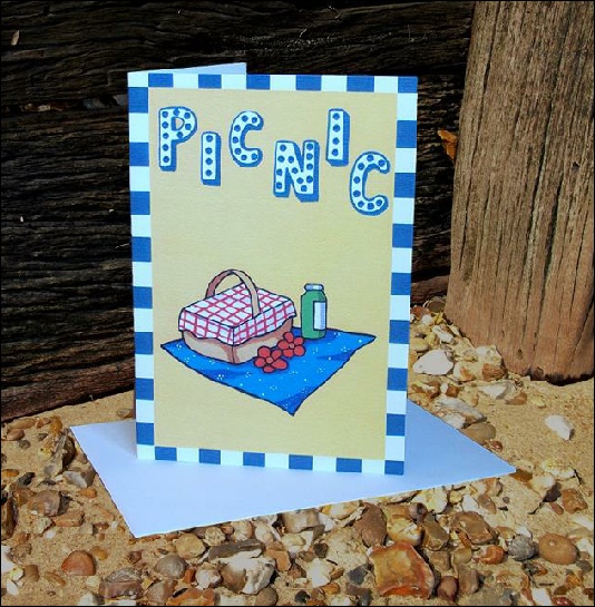 Olivia Goddard Designs - Greetings Card - The Candy Collection - Picnic (CANDY67)